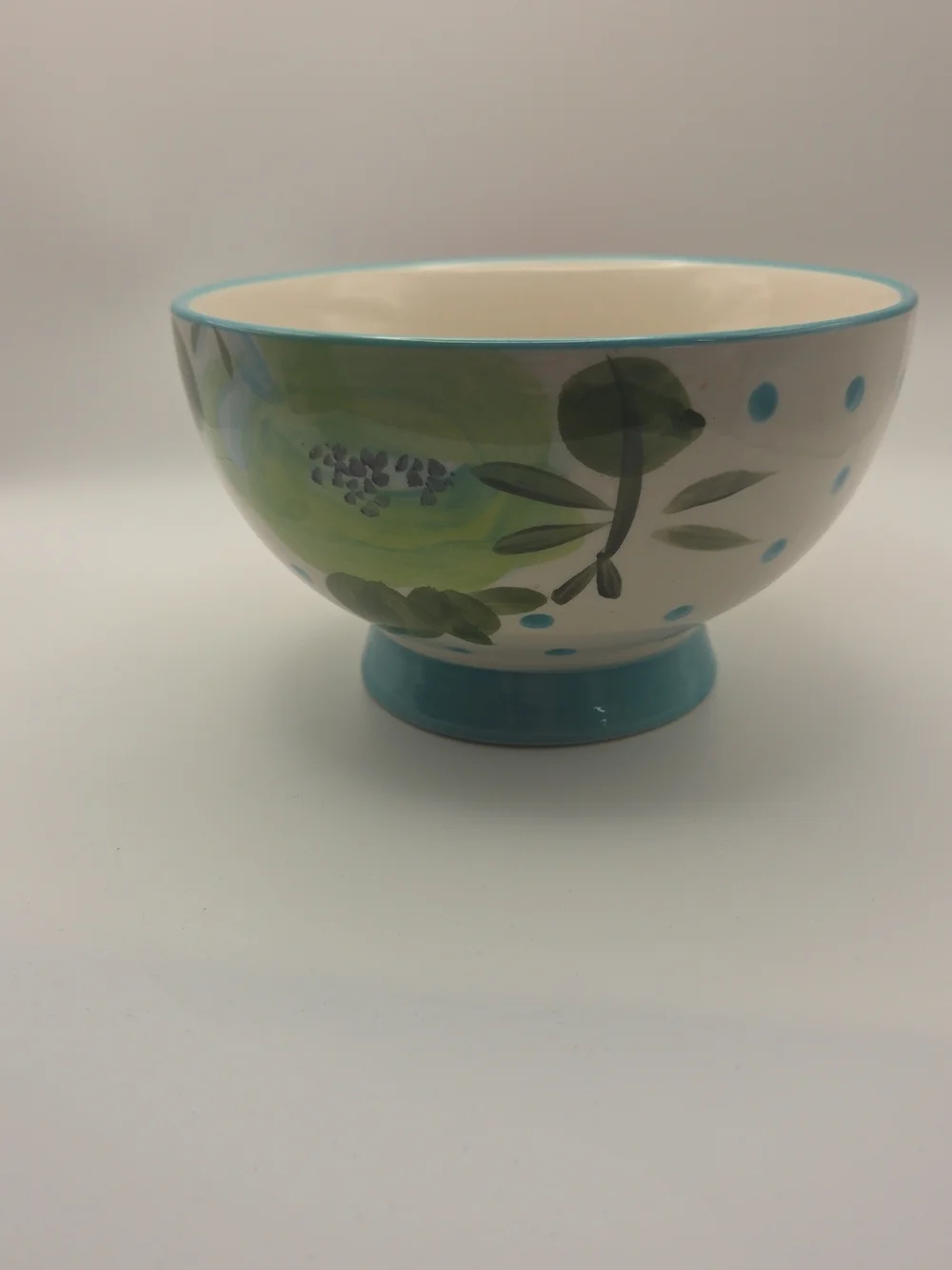 Pioneer Women Floral Ceramic Bowl in Blue, Yellow & Pink